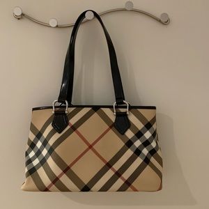 Burberry supernova check shoulder tote bag